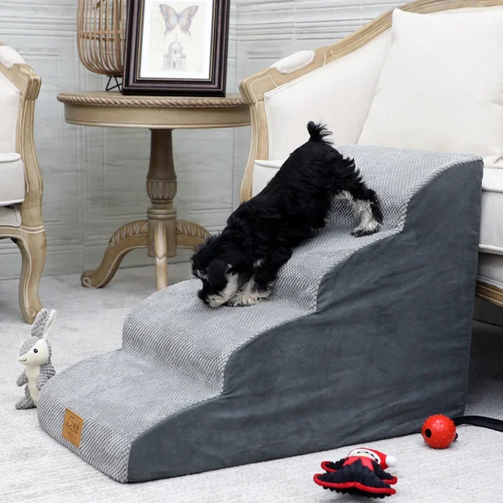 Calming Dog Bed - บันไดสัตว์เลี้ยงสําหรับสุนัขขนาดเล็กถึงขนาดกลางและแมว FourLayer Easy Access เตียงบันไดทนทานลูกแมวและลูกสุนัข RAMP