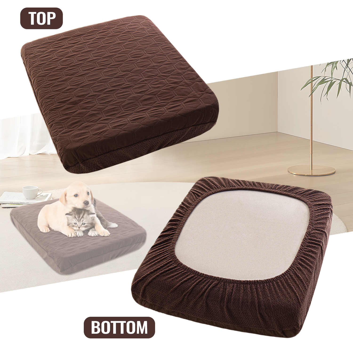 กันน้ําสุนัขเตียงครอบคลุมเปลี่ - Calming Dog Bed บทวิจารณ์และราคา